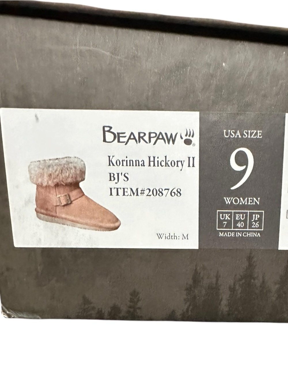 NEW Bearpaw Korinna Hickory II Women's Shearling Cuff Boot - Hickory Size 9